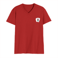 Male V Neck T-Shirt | Regular Fit | 180 GSM Bio-Washed Cotton | DTF Print | Double Stitched, Pre-Shrunk | Men | Personalized | DTF | Typographic | Motivation | Everyday | Uplifting - left pocket - Red - mockup 3