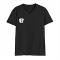 Male V Neck T-Shirt | Regular Fit | 180 GSM Bio-Washed Cotton | DTF Print | Double Stitched, Pre-Shrunk | Men | Personalized | DTF | Typographic | Motivation | Everyday | Uplifting - right pocket - Black - mockup 4