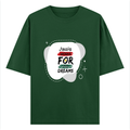 Oversized Classic T-Shirt | Unisex Fit | 100% Super-Combed Cotton | Pre-Shrunk, Double-Stitched | Adults | Personalized | DTF | Typographic | Motivation | Everyday | Uplifting - front - Bottle Green - mockup 1