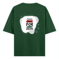 Oversized Classic T-Shirt | Unisex Fit | 100% Super-Combed Cotton | Pre-Shrunk, Double-Stitched | Adults | Personalized | DTF | Typographic | Motivation | Everyday | Uplifting - back - Bottle Green - mockup 2