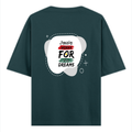 Oversized Classic T-Shirt | Unisex Fit | 100% Super-Combed Cotton | Pre-Shrunk, Double-Stitched | Adults | Personalized | DTF | Typographic | Motivation | Everyday | Uplifting - back - Petrol Blue - mockup 2