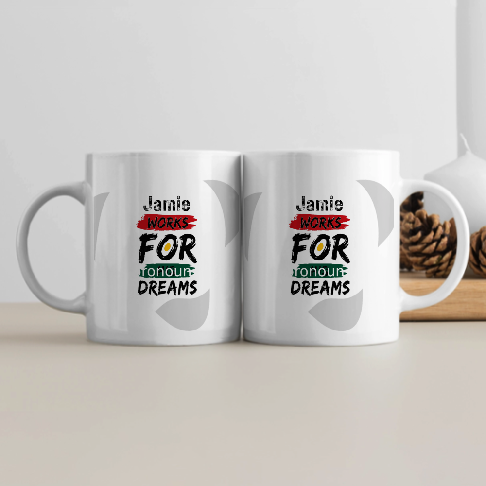 White Coffee Mug | 11 oz Unisex | Premium Ceramic Sublimation | Fade-Proof Glossy Finish | For Him & Her | Personalized | Typographic | Motivation | Everyday | Uplifting - front - White - mockup 1