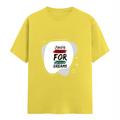 Female Classic Crew T-Shirt | Women's Regular Fit | 180 GSM Bio-Washed Cotton | Double Stitched, Pre-Shrunk | Personalized | DTG | Typographic | Motivation | Everyday | Uplifting - front - New Yellow - mockup 1
