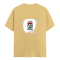 Female Classic Crew T-Shirt | Women's Regular Fit | 180 GSM Bio-Washed Cotton | Double Stitched, Pre-Shrunk | Personalized | DTG | Typographic | Motivation | Everyday | Uplifting - back - Beige - mockup 2