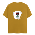 Female Classic Crew T-Shirt | Women's Regular Fit | 180 GSM Bio-Washed Cotton | Double Stitched, Pre-Shrunk | Personalized | DTG | Typographic | Motivation | Everyday | Uplifting - back - Mustard Yellow - mockup 2