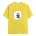 Female Classic Crew T-Shirt | Women's Regular Fit | 180 GSM Bio-Washed Cotton | Double Stitched, Pre-Shrunk | Personalized | DTG | Typographic | Motivation | Everyday | Uplifting - back - New Yellow - mockup 2