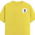 Female Classic Crew T-Shirt | Women's Regular Fit | 180 GSM Bio-Washed Cotton | Double Stitched, Pre-Shrunk | Personalized | DTG | Typographic | Motivation | Everyday | Uplifting - left pocket - New Yellow - mockup 3