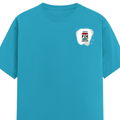 Female Classic Crew T-Shirt | Women's Regular Fit | 180 GSM Bio-Washed Cotton | Double Stitched, Pre-Shrunk | Personalized | DTG | Typographic | Motivation | Everyday | Uplifting - left pocket - SkyBlue - mockup 3