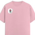 Female Classic Crew T-Shirt | Women's Regular Fit | 180 GSM Bio-Washed Cotton | Double Stitched, Pre-Shrunk | Personalized | DTG | Typographic | Motivation | Everyday | Uplifting - right pocket - Light Baby Pink - mockup 4