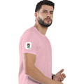 Female Classic Crew T-Shirt | Women's Regular Fit | 180 GSM Bio-Washed Cotton | Double Stitched, Pre-Shrunk | Personalized | DTG | Typographic | Motivation | Everyday | Uplifting - right sleeve - Light Baby Pink - mockup 6