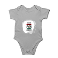 Baby Romper | 0-12 Months Regular Fit | 180 GSM Bio-Washed Cotton Blend | Double Stitched, Pre-Shrunk | Unisex | Personalized | DTF | Typographic | Motivation | Everyday | Uplifting - front - Grey Melange - mockup 1