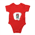 Baby Romper | 0-12 Months Regular Fit | 180 GSM Bio-Washed Cotton Blend | Double Stitched, Pre-Shrunk | Unisex | Personalized | DTF | Typographic | Motivation | Everyday | Uplifting - front - Red - mockup 1