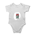 Baby Romper | 0-12 Months Regular Fit | 180 GSM Bio-Washed Cotton Blend | Double Stitched, Pre-Shrunk | Unisex | Personalized | DTF | Typographic | Motivation | Everyday | Uplifting - front - White - mockup 1