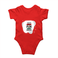 Baby Romper | 0-12 Months Regular Fit | 180 GSM Bio-Washed Cotton Blend | Double Stitched, Pre-Shrunk | Unisex | Personalized | DTF | Typographic | Motivation | Everyday | Uplifting - back - Red - mockup 2