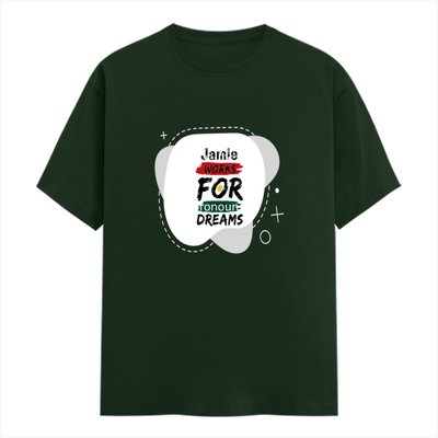Men's Classic Crew T-Shirt | Regular Fit | 180 GSM Bio-Washed Cotton | DTF Print Ready | Pre-Shrunk, Durable | Personalized | DTF | Typographic | Motivation | Everyday | Uplifting - front - Bottle Green - mockup 1