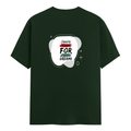 Men's Classic Crew T-Shirt | Regular Fit | 180 GSM Bio-Washed Cotton | DTF Print Ready | Pre-Shrunk, Durable | Personalized | DTF | Typographic | Motivation | Everyday | Uplifting - back - Bottle Green - mockup 2