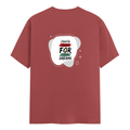 Men's Classic Crew T-Shirt | Regular Fit | 180 GSM Bio-Washed Cotton | DTF Print Ready | Pre-Shrunk, Durable | Personalized | DTF | Typographic | Motivation | Everyday | Uplifting - back - Coral - mockup 2
