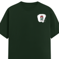 Men's Classic Crew T-Shirt | Regular Fit | 180 GSM Bio-Washed Cotton | DTF Print Ready | Pre-Shrunk, Durable | Personalized | DTF | Typographic | Motivation | Everyday | Uplifting - left pocket - Bottle Green - mockup 3