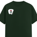 Men's Classic Crew T-Shirt | Regular Fit | 180 GSM Bio-Washed Cotton | DTF Print Ready | Pre-Shrunk, Durable | Personalized | DTF | Typographic | Motivation | Everyday | Uplifting - right pocket - Bottle Green - mockup 4