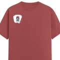 Men's Classic Crew T-Shirt | Regular Fit | 180 GSM Bio-Washed Cotton | DTF Print Ready | Pre-Shrunk, Durable | Personalized | DTF | Typographic | Motivation | Everyday | Uplifting - right pocket - Coral - mockup 4