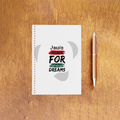 NotePad | A5 Size | Digital Print | 120 Pages | Unisex | Personalized | Typographic | Motivation | Everyday | Uplifting - front_2 - White - mockup 3