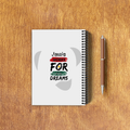 NotePad | A5 Size | Digital Print | 120 Pages | Unisex | Personalized | Typographic | Motivation | Everyday | Uplifting - back_3 - White - mockup 6