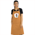 Apron | Onesize Unisex Adult | Cotton DTG Printed | Pockets & Adjustable Straps | Personalized | DTG | Typographic | Motivation | Everyday | Uplifting - front - Khaki - mockup 1