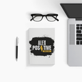 Notebook | A5 | 300 GSM Cover, 70 GSM Pages | 120 Pages, Ruled/Unruled, Soft Binding | Unisex | Personalized | Bold | Positivity | Motivation | Everyday | Uplifting - front - White - mockup 1