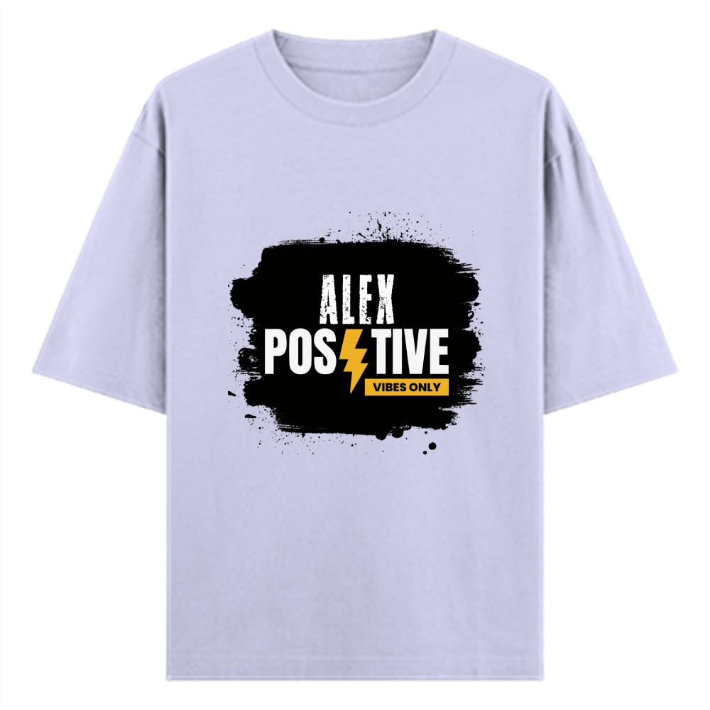 Oversized Standard T-Shirt | Unisex Oversized Fit | 180 GSM 100% Super Combed Cotton | DTF Print | Soft & Durable | Personalized | DTF | Bold | Positivity | Motivation | Everyday | Uplifting - front - Lavender - mockup 1