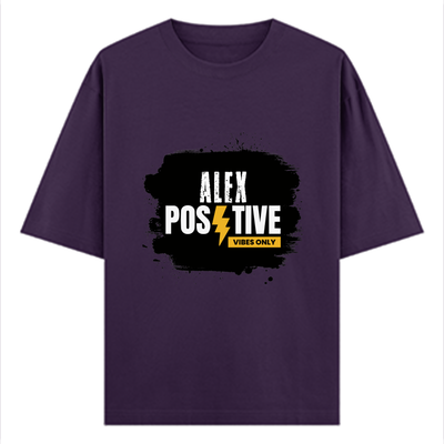 Oversized Classic T-Shirt | Unisex Fit | 100% Super-Combed Cotton | Pre-Shrunk, Double-Stitched | Adults | Personalized | DTF | Bold | Positivity | Motivation | Everyday | Uplifting - front - Purple - mockup 1
