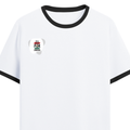 Ringer T-shirt | Unisex | DTG Print | Contrast Trim | Men's, Women's | Personalized | DTG | Brush Stroke | Self-Empowerment | Self-purchase | Empowering - right pocket - Black White - mockup 4