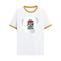Ringer T-shirt | Unisex Regular Fit | 100% Cotton DTF/DTG | Contrast Rib Neck Bio Washed Pre-Shrunk | Adults | Personalized | DTF | Brush Stroke | Self-Empowerment | Self-purchase | Empowering - front - Mustard yellow off white - mockup 1
