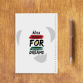 Sketchbook | A5 Spiral Bound | Digital Print Cover | 140 GSM Paper | Unisex | Personalized | Brush Stroke | Self-Empowerment | Self-purchase | Empowering - back - White - mockup 2