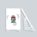 Acrylic Display Stand | 4x6 Inch | Clear Acrylic | UV Printed Tabletop | Customizable | Unisex | Personalized | Brush Stroke | Self-Empowerment | Self-purchase | Empowering - front_2 - White - mockup 2