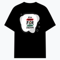 Cotton Stretch T-Shirt | Unisex Adult | 95% Cotton 5% Spandex Blend | 240 GSM, Breathable, Flexible | DTF Print Ready | Personalized | DTF | Brush Stroke | Self-Empowerment | Self-purchase | Empowering - front - Black - mockup 1