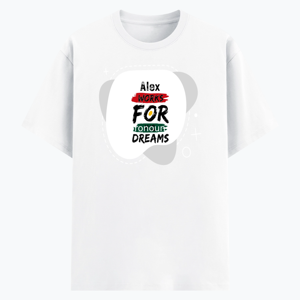 Cotton Stretch T-Shirt | Unisex Adult | 95% Cotton 5% Spandex Blend | 240 GSM, Breathable, Flexible | DTF Print Ready | Personalized | DTF | Brush Stroke | Self-Empowerment | Self-purchase | Empowering - front - White - mockup 1