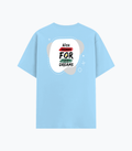 Cotton Stretch T-Shirt | Unisex Adult | 95% Cotton 5% Spandex Blend | 240 GSM, Breathable, Flexible | DTF Print Ready | Personalized | DTF | Brush Stroke | Self-Empowerment | Self-purchase | Empowering - back - Baby Blue - mockup 2