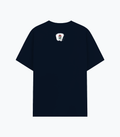 Basic T-Shirt | Unisex XS-2XL | Poly-Cotton Blend | Soft Finish & Durable | Everyday Wear | Personalized | DTG | Brush Stroke | Self-Empowerment | Self-purchase | Empowering - back - Navy melange - mockup 2