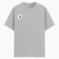 Basic T-Shirt | Unisex XS-2XL | Poly-Cotton Blend | Soft Finish & Durable | Everyday Wear | Personalized | DTG | Brush Stroke | Self-Empowerment | Self-purchase | Empowering - right pocket - Grey Melange - mockup 4