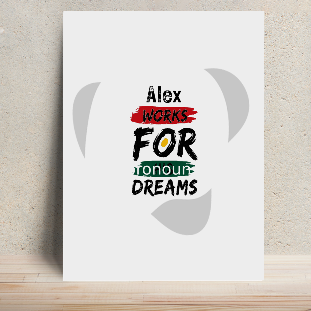 Metal Posters | 8x11.7 & 11.7x15.7 in | 1mm Thick Metal | Magnetic Mount, Waterproof, Glossy Finish | Unisex Home Decor | Personalized | Brush Stroke | Self-Empowerment | Self-purchase | Empowering - front - White - mockup 1