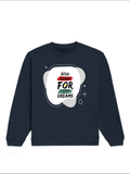 Oversized Sweatshirt | Roomy Relaxed Fit | 400 GSM Cotton Blend | Pre-Shrunk Drop Shoulder | Unisex Adult | Personalized | DTG | Brush Stroke | Self-Empowerment | Self-purchase | Empowering - front - Navy Blue - mockup 1