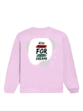 Oversized Sweatshirt | Roomy Relaxed Fit | 400 GSM Cotton Blend | Pre-Shrunk Drop Shoulder | Unisex Adult | Personalized | DTG | Brush Stroke | Self-Empowerment | Self-purchase | Empowering - back - Light Baby Pink - mockup 2
