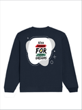Oversized Sweatshirt | Roomy Relaxed Fit | 400 GSM Cotton Blend | Pre-Shrunk Drop Shoulder | Unisex Adult | Personalized | DTG | Brush Stroke | Self-Empowerment | Self-purchase | Empowering - back - Navy Blue - mockup 2