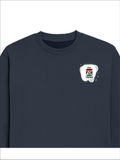 Oversized Sweatshirt | Roomy Relaxed Fit | 400 GSM Cotton Blend | Pre-Shrunk Drop Shoulder | Unisex Adult | Personalized | DTG | Brush Stroke | Self-Empowerment | Self-purchase | Empowering - left pocket - Navy Blue - mockup 3
