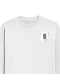 Oversized Sweatshirt | Roomy Relaxed Fit | 400 GSM Cotton Blend | Pre-Shrunk Drop Shoulder | Unisex Adult | Personalized | DTG | Brush Stroke | Self-Empowerment | Self-purchase | Empowering - left pocket - White - mockup 3