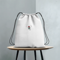 Drawstring Bag | Unisex | 280 GSM Cotton | Sturdy Drawstrings, Heavy-Duty | Printing, Embroidery | Personalized | Embroidery | DTG | Brush Stroke | Self-Empowerment | Self-purchase | Empowering - front - mockup 1