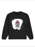 Oversized Sweatshirt | Roomy Relaxed Fit | 400 GSM Cotton Blend | Pre-Shrunk Drop Shoulder | Unisex Adult | Personalized | DTF | Brush Stroke | Self-Empowerment | Self-purchase | Empowering - front - Black - mockup 1