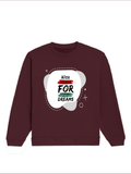 Oversized Sweatshirt | Roomy Relaxed Fit | 400 GSM Cotton Blend | Pre-Shrunk Drop Shoulder | Unisex Adult | Personalized | DTF | Brush Stroke | Self-Empowerment | Self-purchase | Empowering - front - Maroon - mockup 1