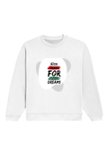 Oversized Sweatshirt | Roomy Relaxed Fit | 400 GSM Cotton Blend | Pre-Shrunk Drop Shoulder | Unisex Adult | Personalized | DTF | Brush Stroke | Self-Empowerment | Self-purchase | Empowering - front - White - mockup 1