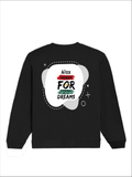 Oversized Sweatshirt | Roomy Relaxed Fit | 400 GSM Cotton Blend | Pre-Shrunk Drop Shoulder | Unisex Adult | Personalized | DTF | Brush Stroke | Self-Empowerment | Self-purchase | Empowering - back - Black - mockup 2